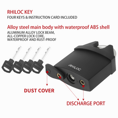 Heavy-Duty Hardened Steel Padlock – Waterproof & Rustproof Closed Shackle Lock with 27/64" (10.5mm) Shackle – Corrosion-Resistant Outdoor Security Lock