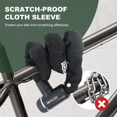 Bike Chain Lock, 2.95 Feet Long Heavy Duty Anti-Theft Bicycle Chain Lock with Keys for Bike, Motorcycle, Scooter, Bicycle, Door, Gate, Fence