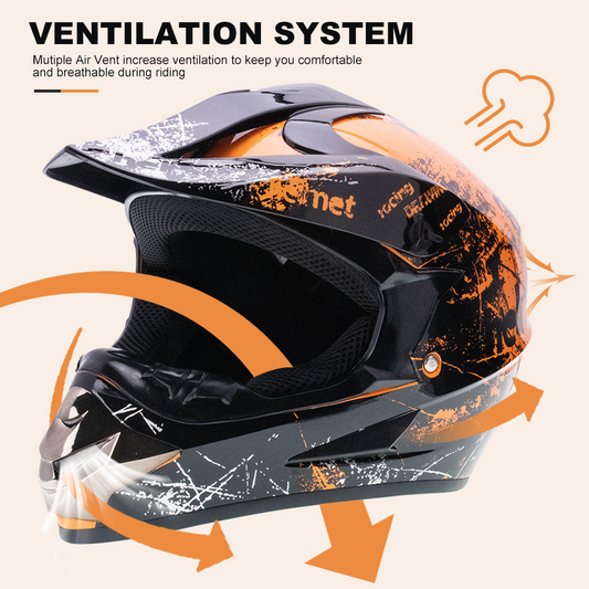 Youth Dirt Bike Helmet Lightweight ATV Safe Helmet Biking for Adults,Boys and Girls