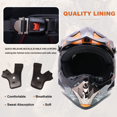 Youth Dirt Bike Helmet Lightweight ATV Safe Helmet Biking for Adults,Boys and Girls