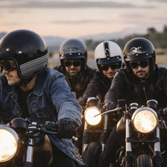 3/4 Open Face Motorcycle Helmet for Men & Women, DOT Approved Vintage Cruiser & Scooter Helmet with Visor, Lightweight Half Shell Helmet for Urban Commuting & Street Riding