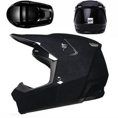 DOT Certified Full Face Dirt Bike Helmet for Adult & Youth – Off-Road Motocross ATV Motorcycle Helmet with Goggles, Quick-Release Buckle & Adjustable Sun Visor