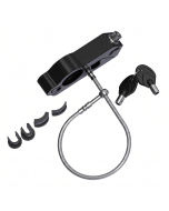 Motorcycle Helmet Lock with Cable 2 in 1 CNC Aluminum Alloy Anti Theft Grip Lock for Handlebar and Brake Lever on ATV Dirt Bike Street Bike Scooter Cruiser and Touring Motorcycles