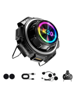 Motorcycle Helmet Bluetooth Headset 2-Way 800M Intercom Bluetooth 6.0 Hi-Fi Stereo Voice Assistant IP65 for Riding and Skiing