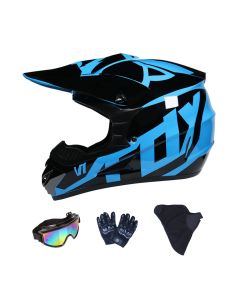 Youth Dirt Bike Helmet Set with Goggles, Gloves and Mask for Kids ATV BMX Riding