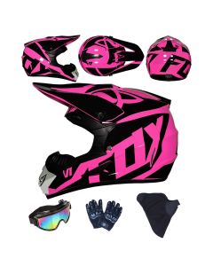 Kids Off-Road Helmet Set with Goggles Gloves and Mask