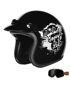 Retro 3/4 Open Face Motorcycle Helmet