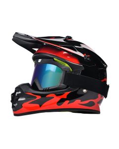 Children's MX Helmet​ with Gloves and Goggles DOT Approved for Age 5-15 Kids Dirtbike ATV Quad Riding