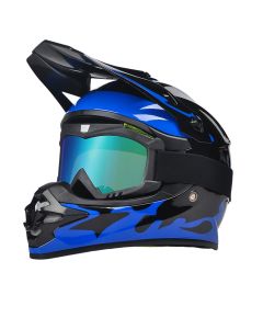 Kids Full Face Dirt Bike Helmet with Goggles & Gloves - Off-Road ATV MX Motorcycle Helmet for Boys & Girls Ages 5-15