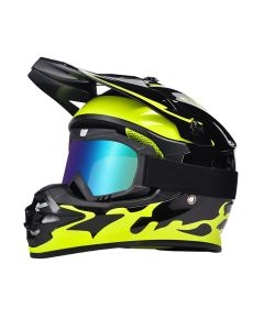 Kids Off-Road Helmets​ with Gloves and Goggles for Ages 5-15 Motocross Dirt Bike ATV Quad Riding