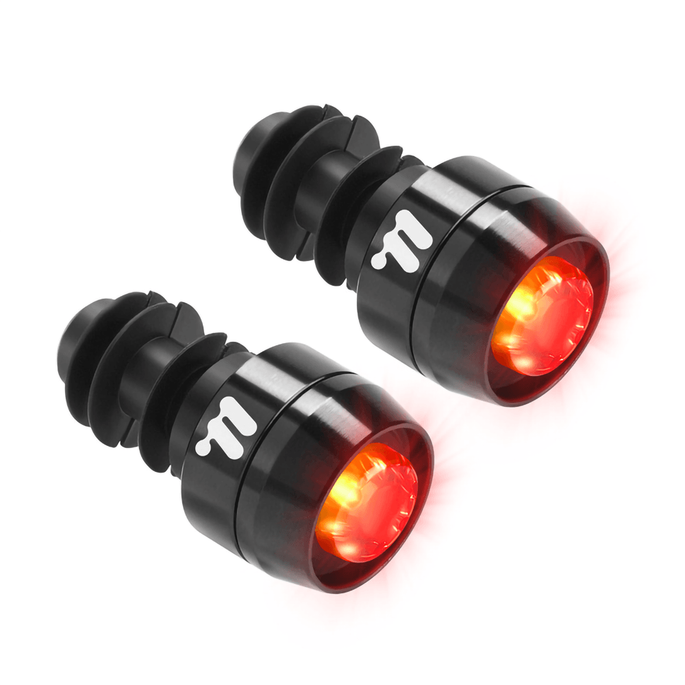 Rear Bike Lights with 3 Modes Aluminum Alloy Bar End Safety Lights for 18.5-22mm Handlebars Road Gravel Touring Commuter Cycling and Night Riding
