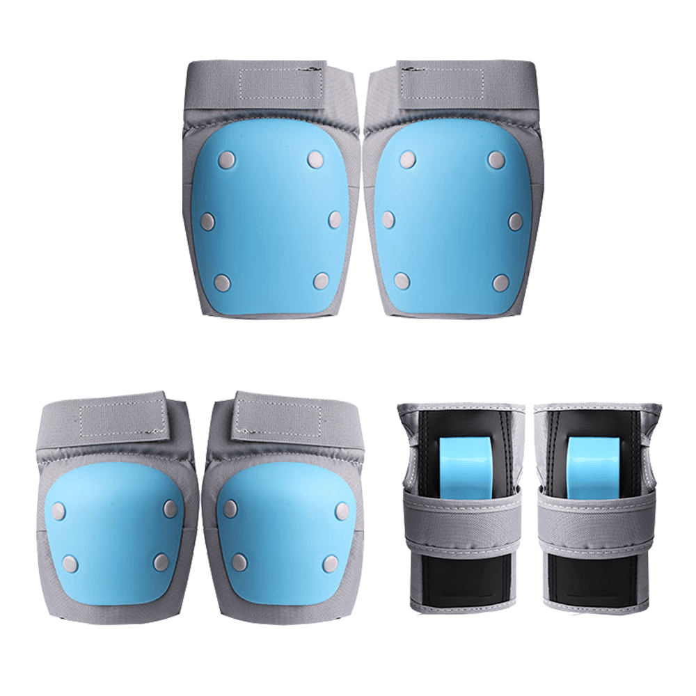Youth and Kids Protective Gear Set with Knee Pads, Elbow Pads and Wrist Guards for Roller Skating, Skateboarding, Scooter and Cycling