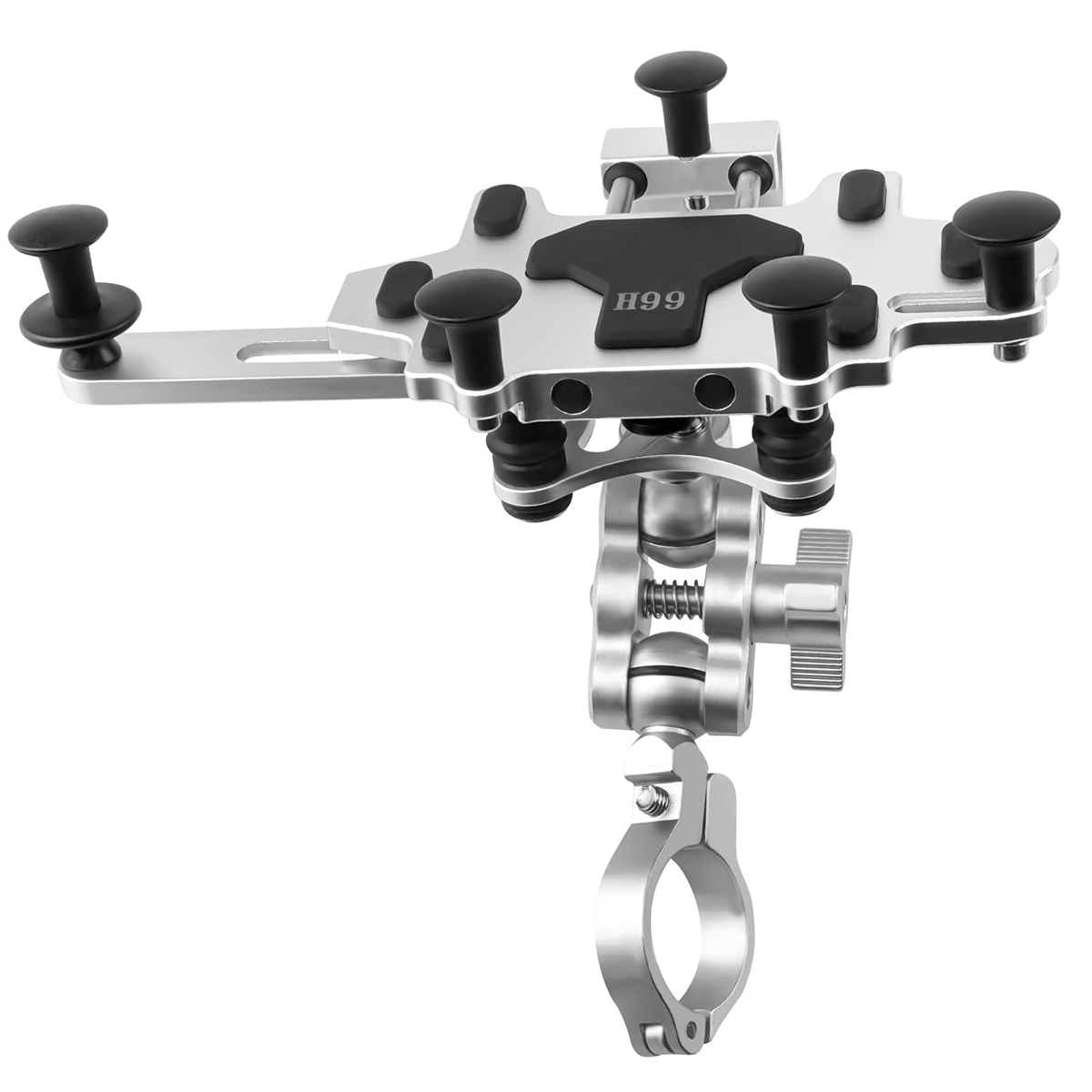 Motorcycle Phone Mount CNC Aluminum 360° Rotating Handlebar Phone Holder for Bicycle MTB Dirt Bike and ATV