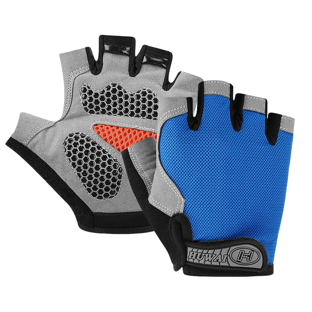 Youth Fingerless Bike Gloves with Non-Slip Shock-Absorbing Palm Padding for MTB and Outdoor Sports