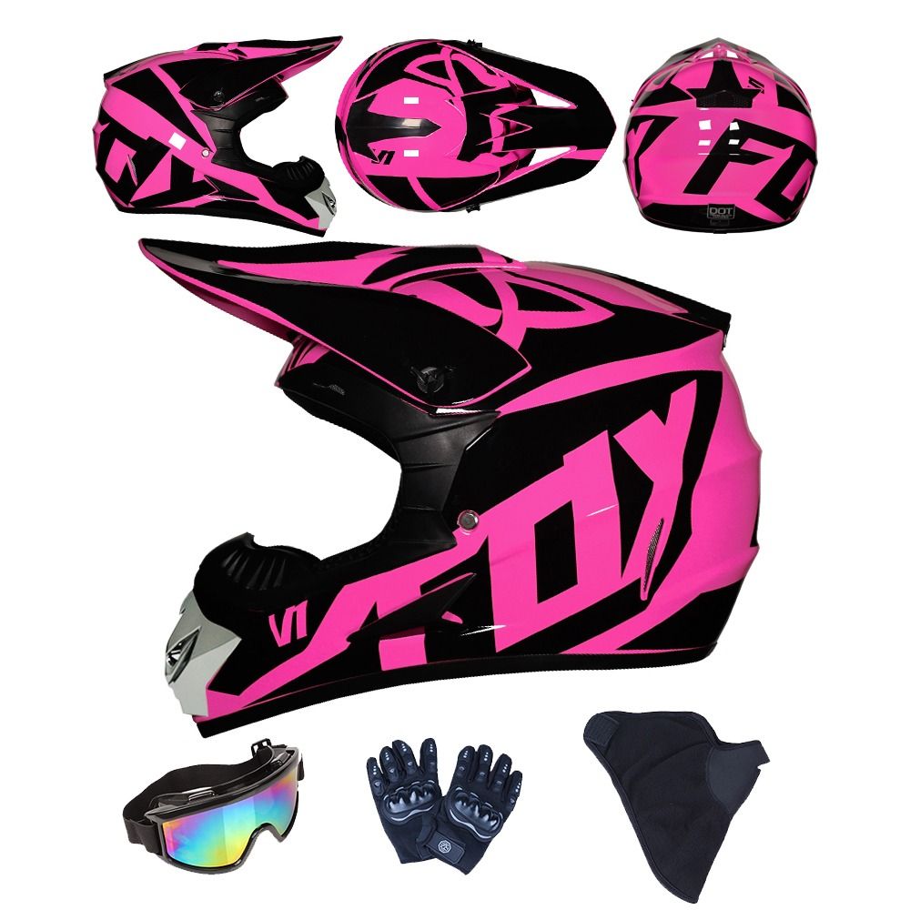 Kids Full Face Motorcycle Helmet for Dirt Bike ATV and Off-Road Riding