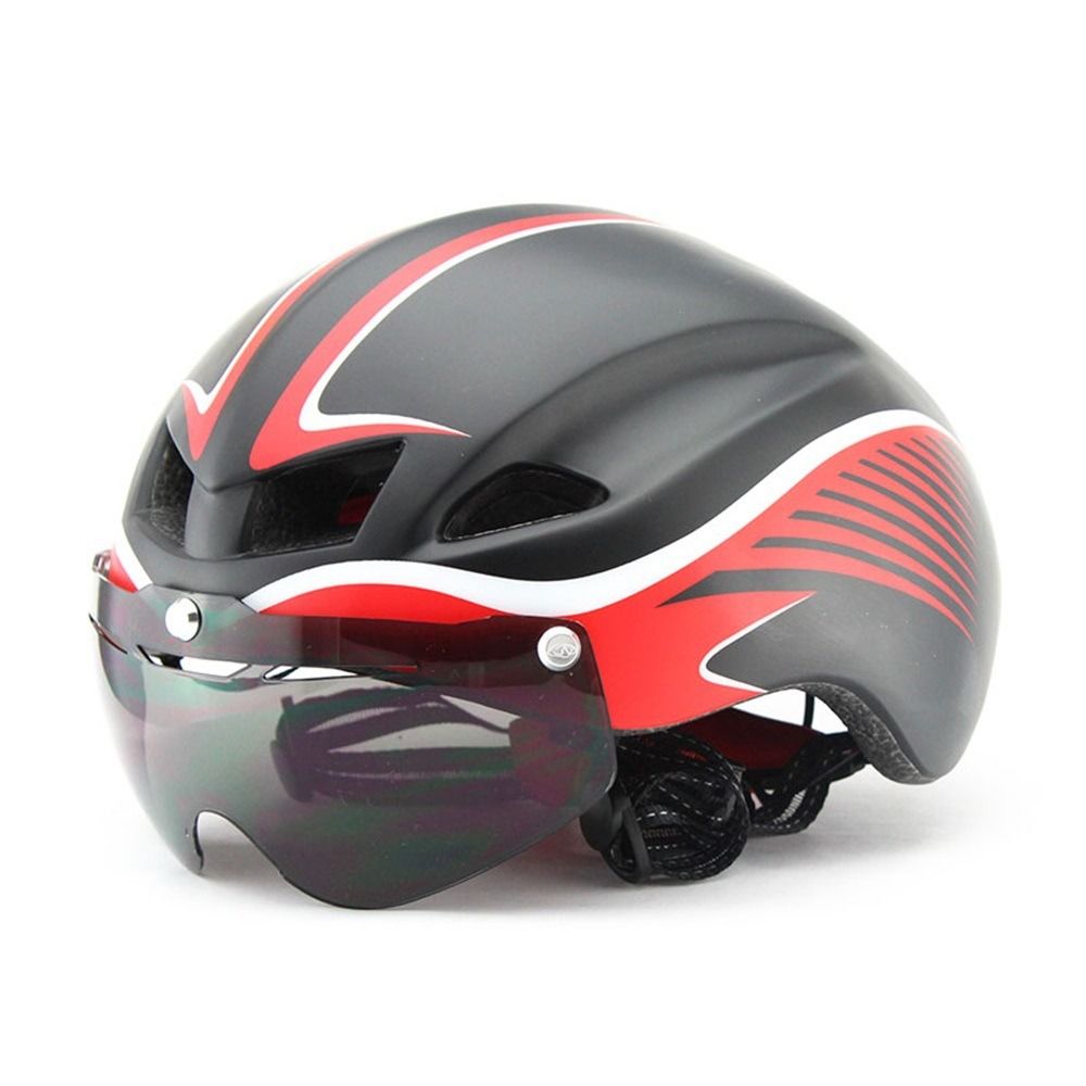 Aero Bike Helmet with Magnetic Visor Lightweight TT Time Trial Helmet for Men and Women Triathlon and Road Racing