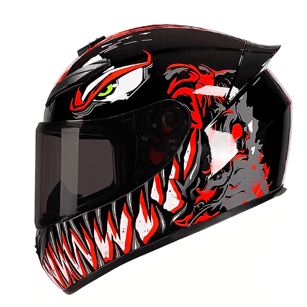 DOT Street Bike Motorcycle Helmet Full Face Graphic Helmet for Men and Women Street Riding and Commuting