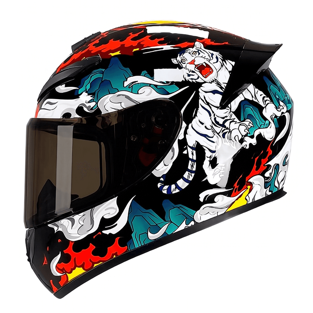 DOT Sportbike Helmet Full Face Graphic Motorcycle Helmet for Men and Women Street Riding and Commuting