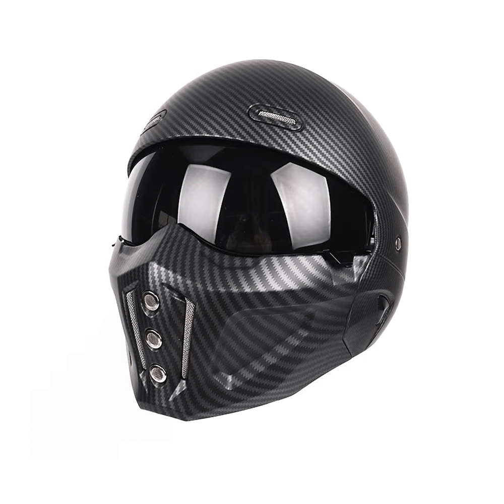 Streetfighter Motorcycle Helmet for Women and Men Open Face Street Motorcycle Helmet with Detachable Face Mask for Cruiser Riding