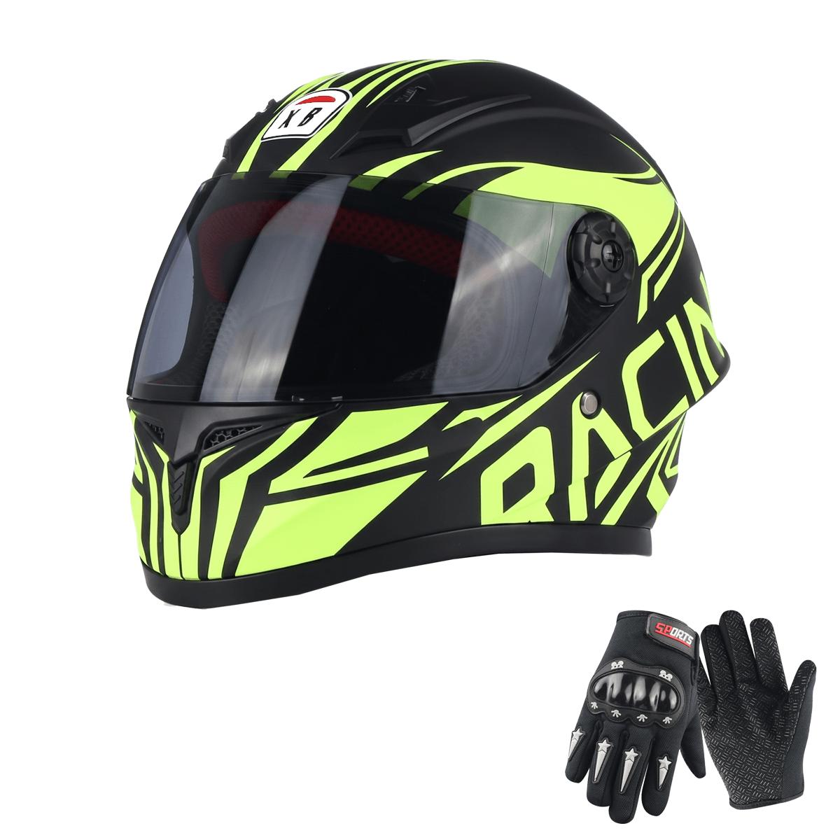 DOT Kids Motorcycle Helmets with Gloves for Dirt Bike Motocross Quad and Off-Road Riding