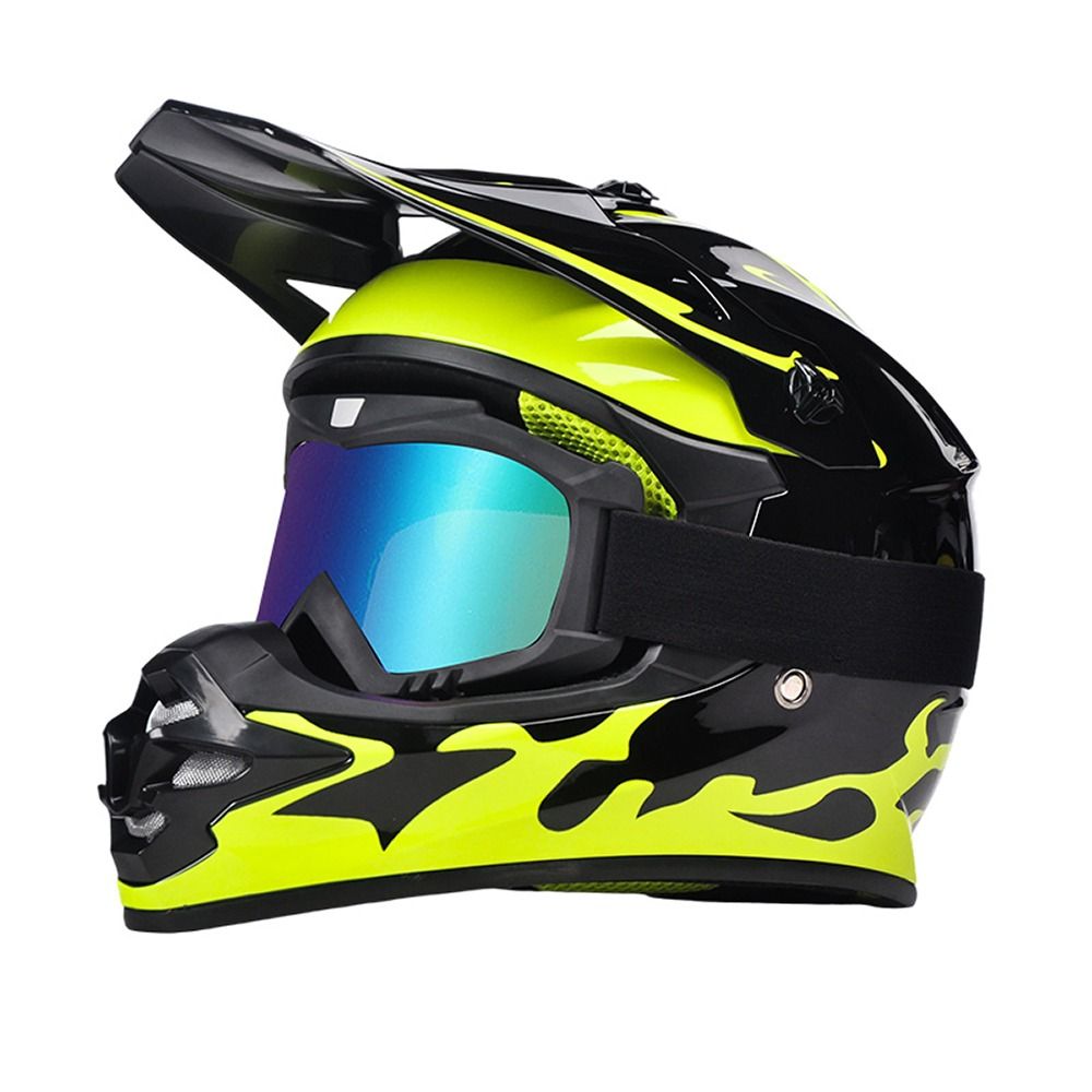 Kids Off-Road Helmets​ with Gloves and Goggles for Ages 5-15 Motocross Dirt Bike ATV Quad Riding